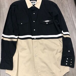 Black and Tan Men's Western Shirt